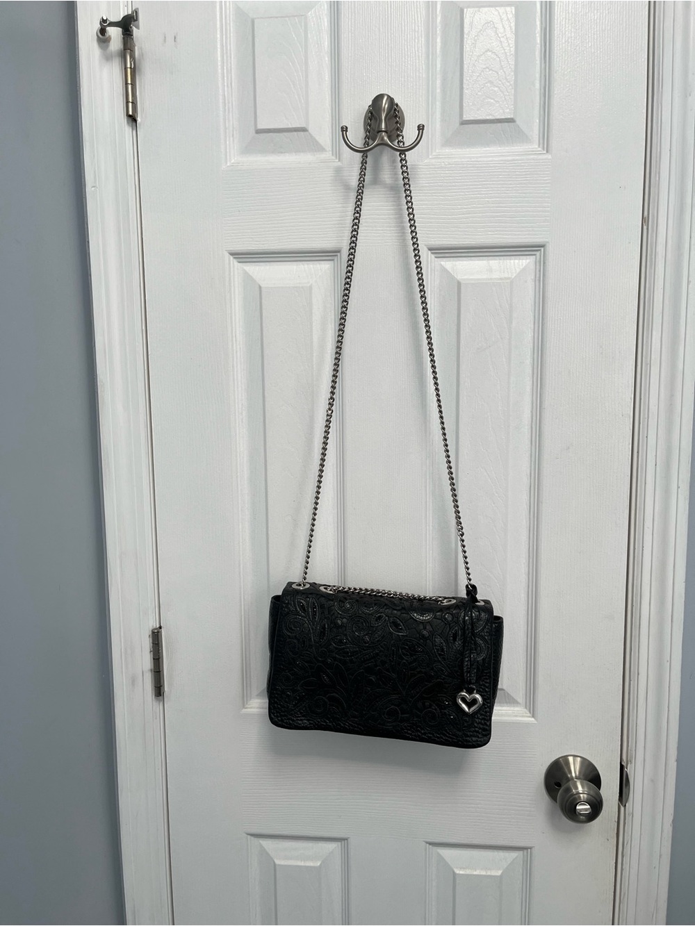 BRIGHTON MASTERPIECE COLL CATCH THE MOON LUNA CROSSBODY SHOULDER BAG BLACK - Picture 4 of 16
